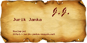 Jurik Janka névjegykártya